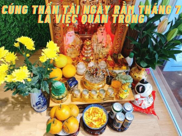 cúng thần tài ngày rằm tháng 7