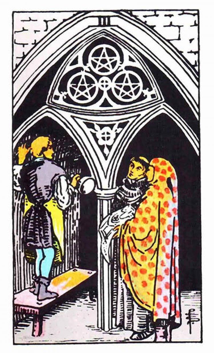 Lá Bài Three of Pentacles - Ý nghĩa Tình Yêu, Sức Khỏe và Công Việc