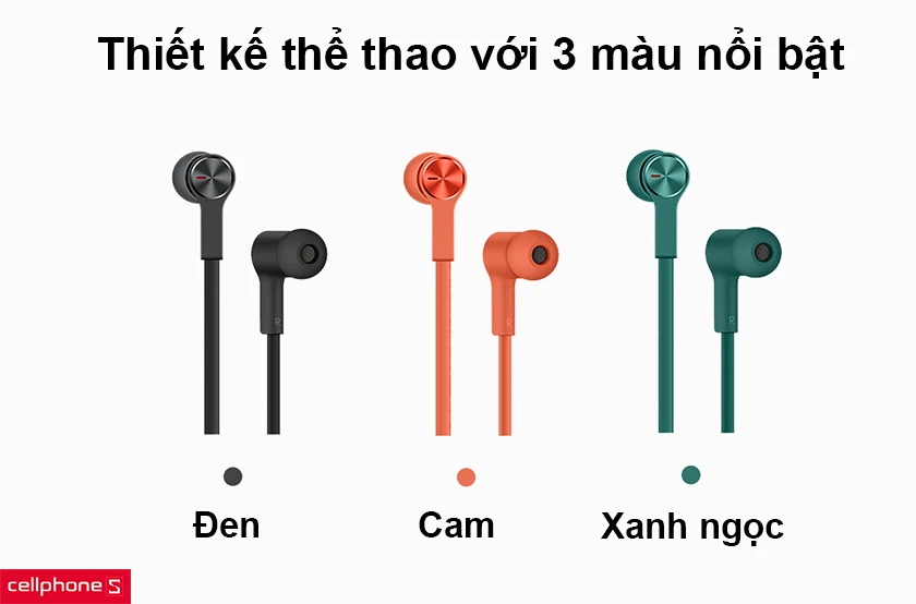 Thiết kế thể thao với 3 màu nổi bật,